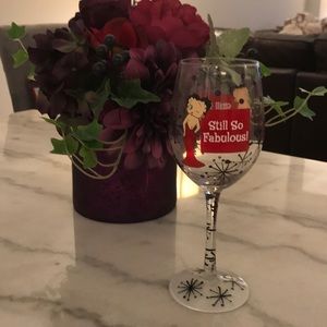 Collectible Betty Boop Wine Glass